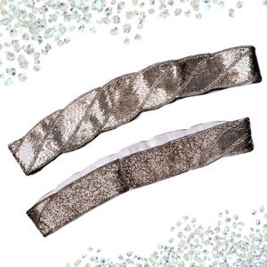 Vintage La Regale Beaded Silver Mermaid Belt Large